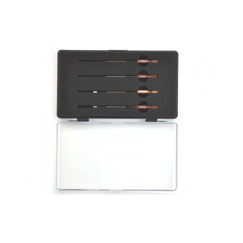 POWER TOOL TIP SET 4 PIECES WITH PLASTIC CASE 1.5, 2, 2.5 & 3mm Tips  by Arrowma