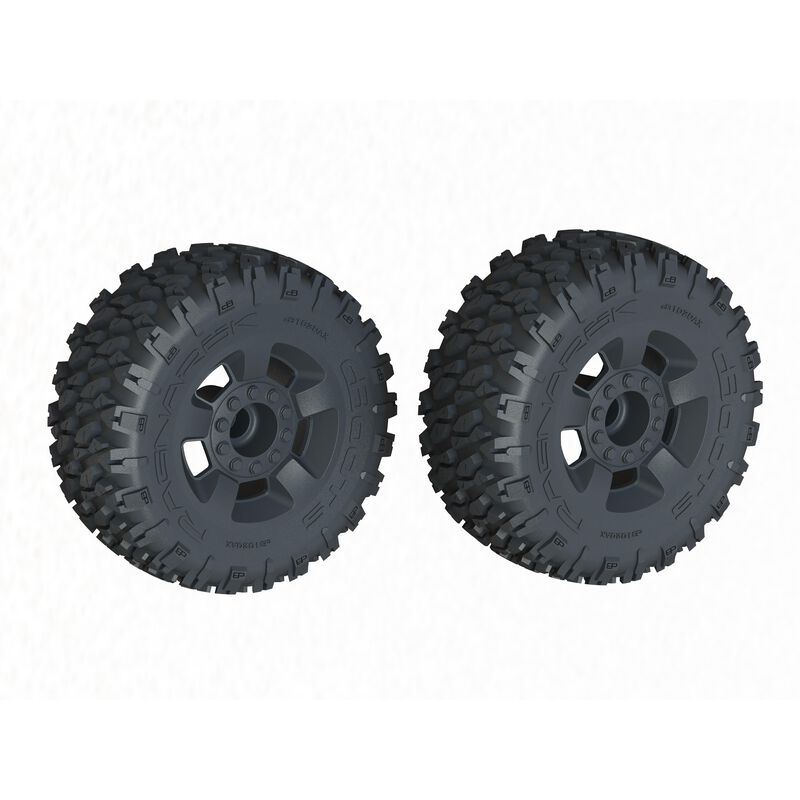 dBoots 'Ragnarok MT' Tire Set Glued (Black) (2pcs) by Arrma
