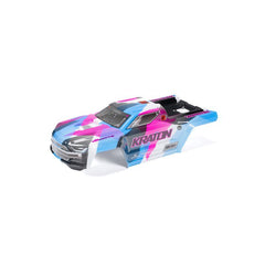 KRATON Painted Decaled Trimmed Body Set (Blue/Pink) 6S V6 by ARRMA