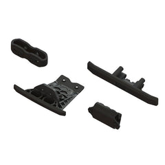 Lower Skid And Bumper Set: Black 2WD Vorteks 223S and Mega by ARRMA