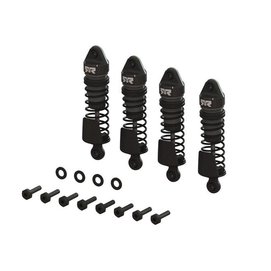 Aluminum Shock Set, 58mm Length, 2000cSt Oil (Gun Metal) (4pcs) - GROM by ARRMA