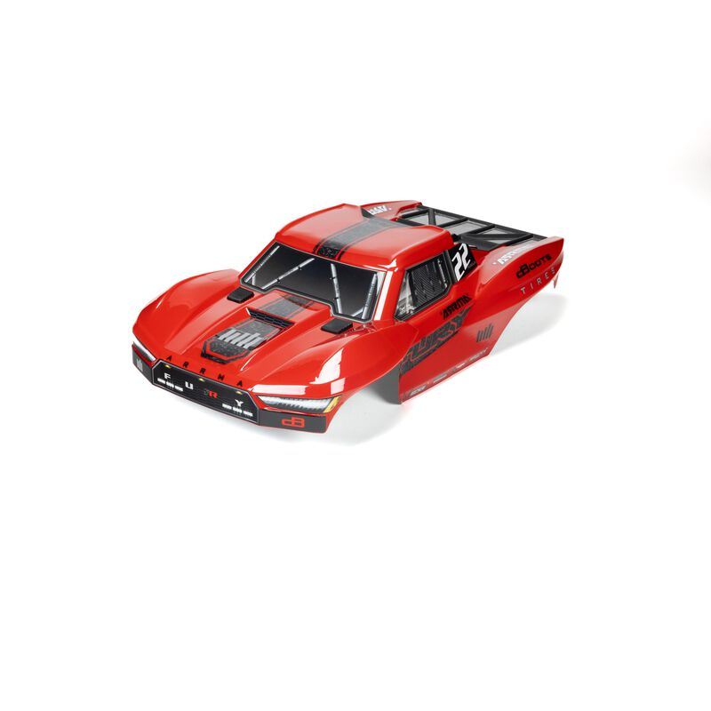 FURY Painted Decaled Trimmed Body Set (Red) by Arrma