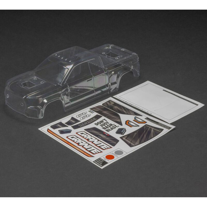 GRANITE 4X4 Trimmed Body (Clear) by Arrma