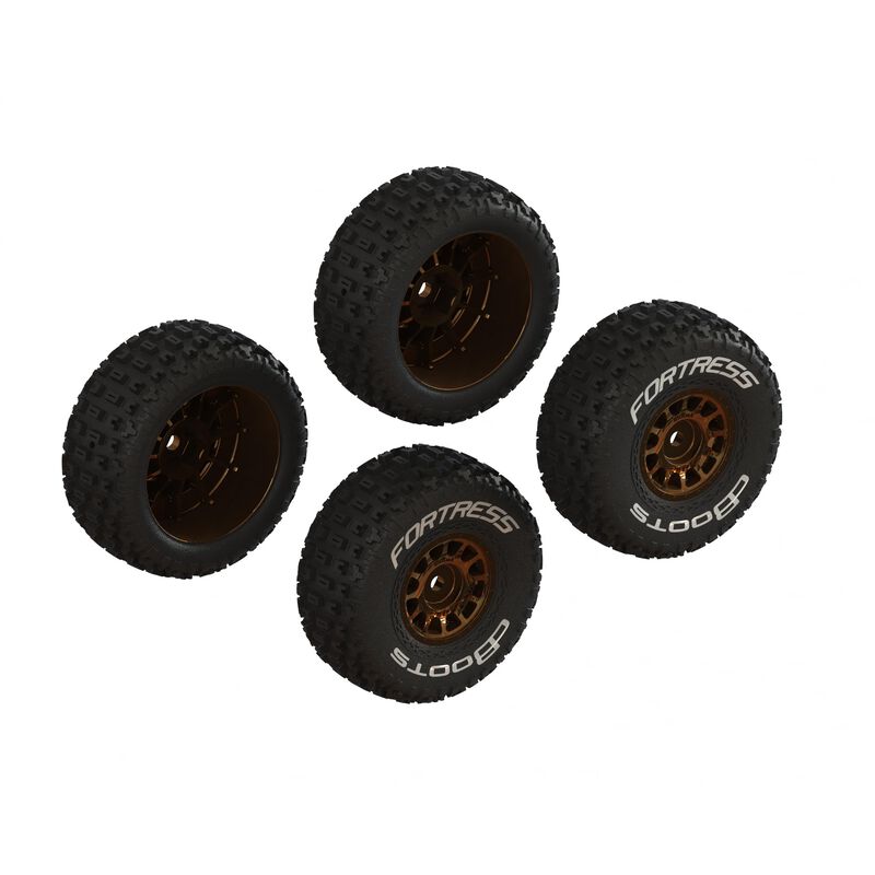 dBoots 'FORTRESS' Tire Set Glued (Bronze) (2 Pairs) 1/16 ARRMA Mojave GROM
