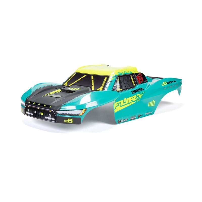 FURY Painted Decaled Trimmed Body Set (Green) by Arrma