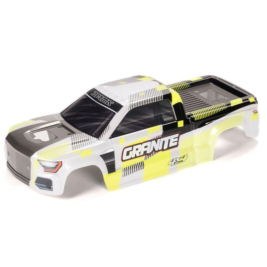 GRANITE 4x4 Clipless Painted Decaled Body (Yellow) by Arrma