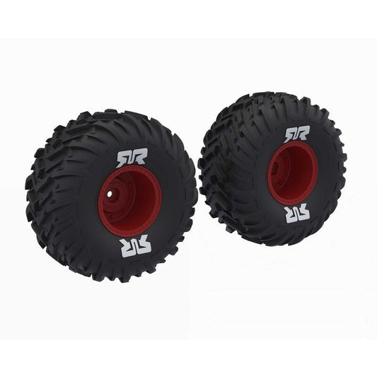 dBoots Cut Chevron MT Tire Set Glued - Red by Arrma
