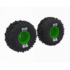 dBoots Cut Chevron MT Tire Set Glued - Green by Arrma