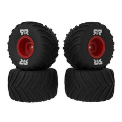 dBoots Chevron MT Tire Set Glued (Red) (2 Pairs) - GROM by ARRMA