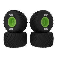 dBoots Chevron MT Tire Set Glued (Green) (2 Pairs) - GROM by Arrma