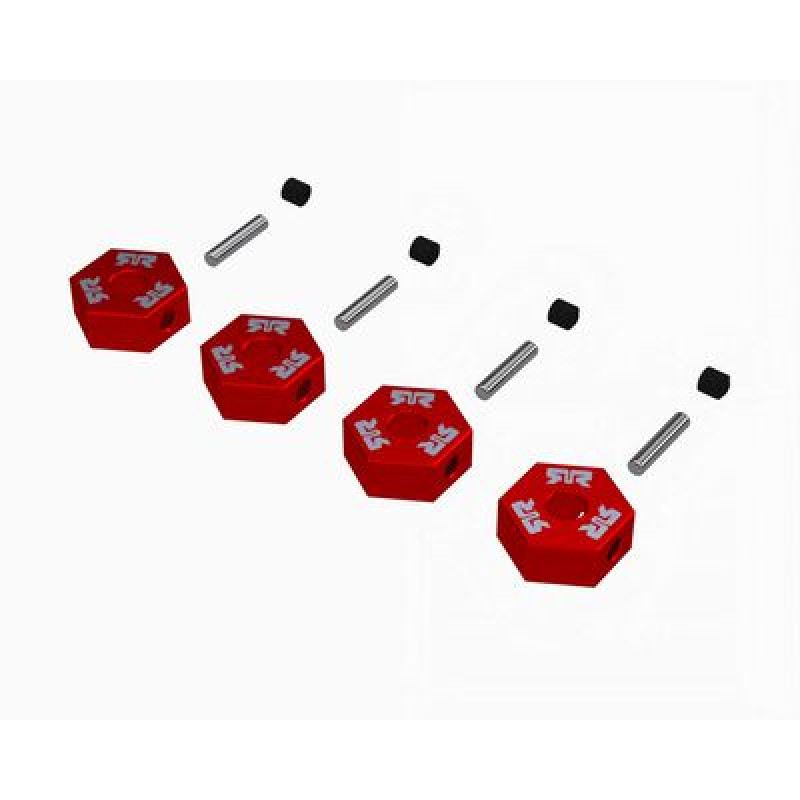 12mm Wheel Hex set (Metal) 4pcs- Red by Arrma