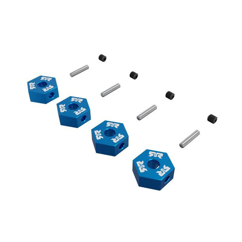 12mm Wheel Hex set (Metal) 4pcs- Blue by Arrma