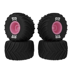 dBoots Chevron MT Tire Set Glued (Pink) (2 Pairs) - GROM by Arrma