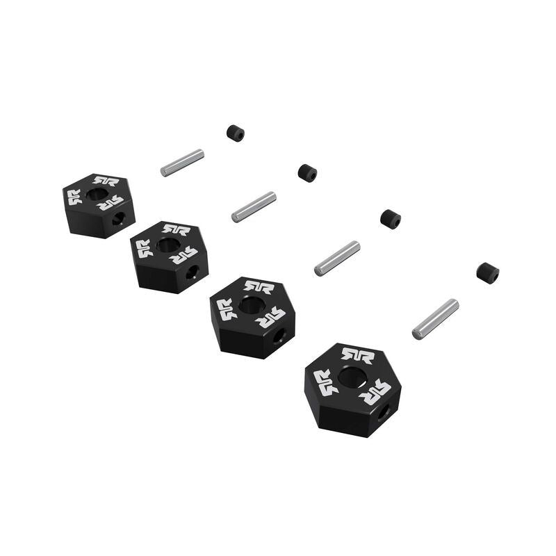 12mm Wheel Hex set (Metal) 4pcs- Black by Arrma