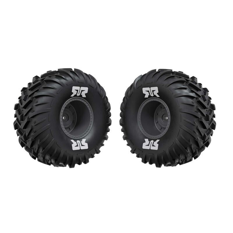 dBoots Cut Chevron MT Tire Set Glued - Gun metal by Arrma