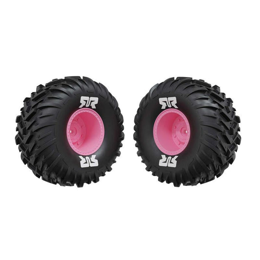 dBoots Cut Chevron MT Tire Set Glued - Pink Gorgon 14mm Hex by ARRMA