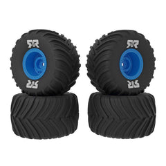 dBoots Chevron MT Tire Set Glued (Blue) (2 Pairs) - GROM by Arrma