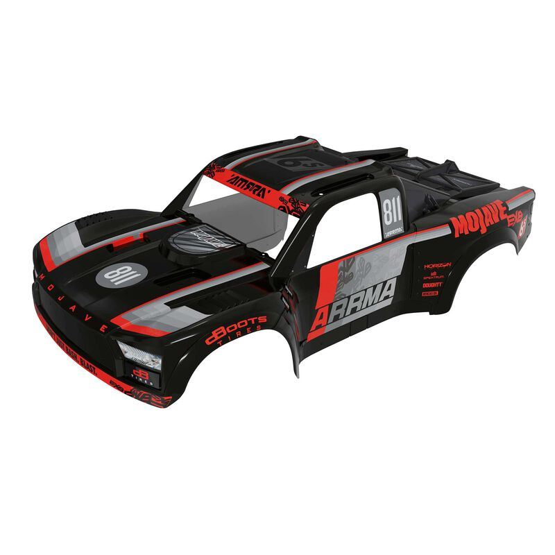 MOJAVE 6S EXB PAINTED DECALLED TRIMMED BODY (BLACK) by Arrma
