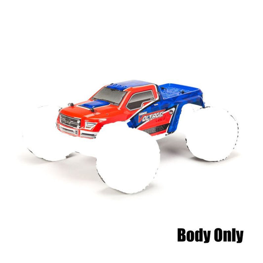 1/10 Painted Body with Decals, Blue/Red T1: GRANITE VOLTAGE by ARRMA