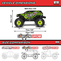 1/16 GORGON GROM 4X4 RTR Brushed Monster Truck (Battery & Charger Included), Yel
