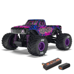 1/16 QUAKE GROM 4X4 RTR Brushed Monster Truck (Battery & Charger Included), Purp