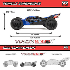 TYPHON GROM 223S BLX Brushless 4X4 Small Scale 1/14 Buggy RTR with Battery & Cha