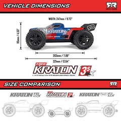 1/16 ARRMA MINI KRATON 3S Red (Requires Battery and Charger) by ARRMA