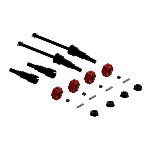 Metal Axle, Hex, Drive Shaft Set Typhon Grom Mega and 223S, Granite Grom Upgrade