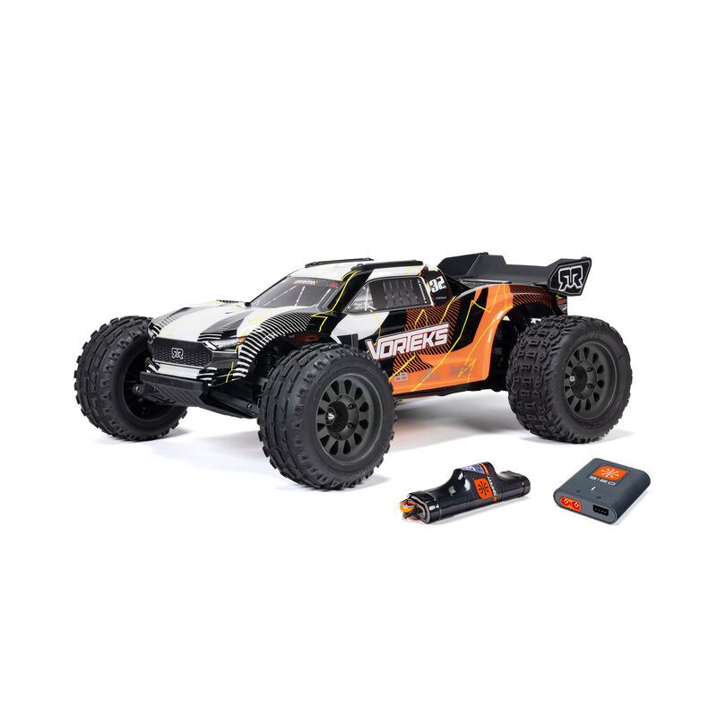 1/10 VORTEKS MEGA 550 Brushed 2WD Stadium Truck RTR with Battery & Charger, Oran