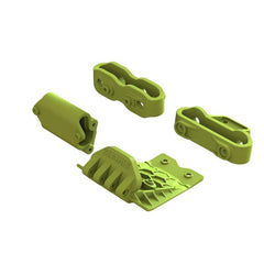 Lower Skid And Bumper Mount Set - Fluoro Yellow by Arrma