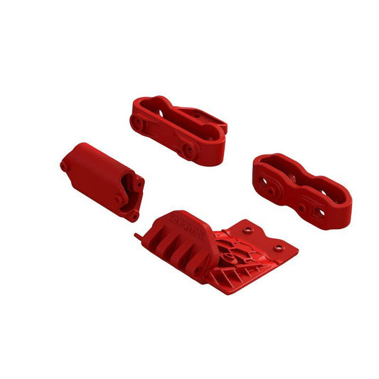 Lower Skid And Bumper Mount Set - Red by Arrma