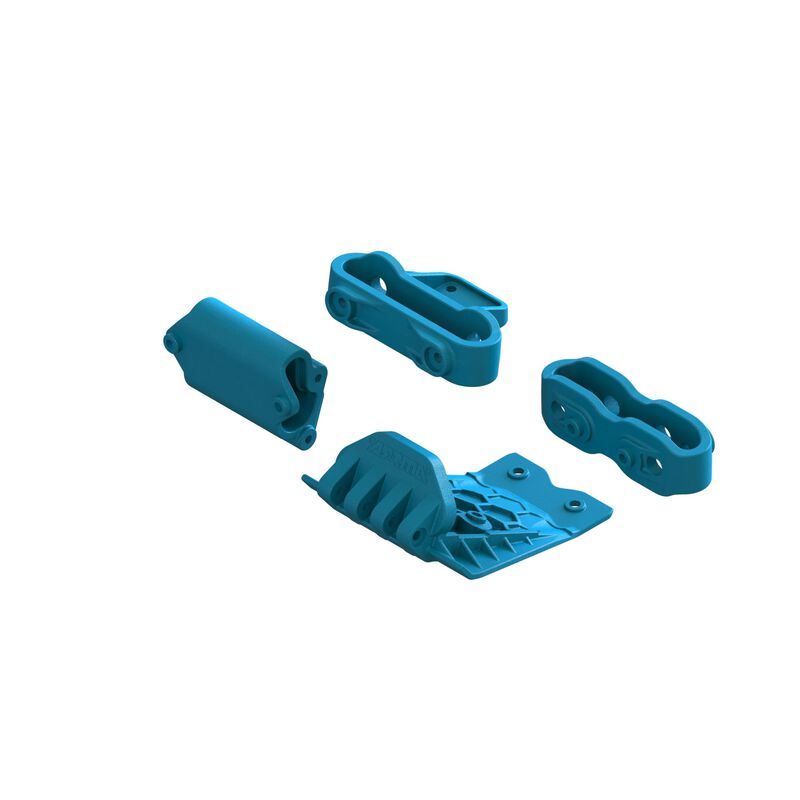 Lower Skid And Bumper Mount Set - Blue by Arrma