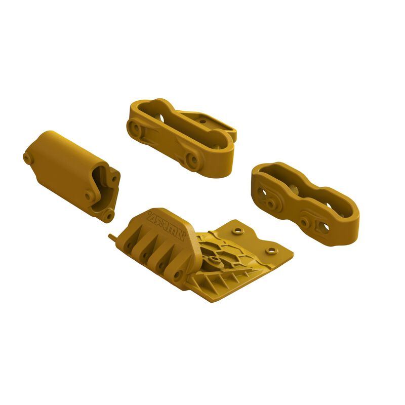 Lower Skid And Bumper Mount Set - Orange by Arrma