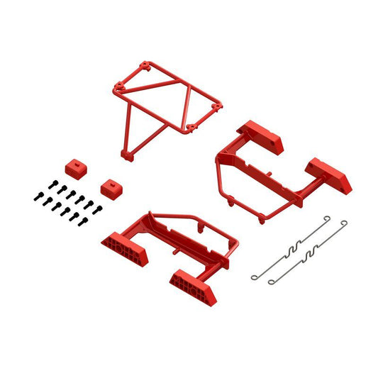 Desert Truck Body Roll Cage Set (Red) - GROM by ARRMA