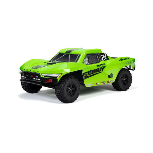 1/10 FURY MEGA 550 2WD Short Course Truck RTR, Green (Requires Battery and Charg