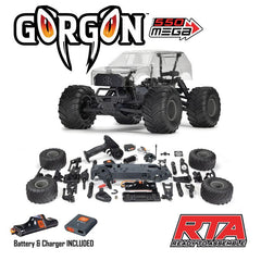 1/10 GORGON 2WD Ready-To-Assemble Kit Brushed Monster Truck (Battery & Charger I