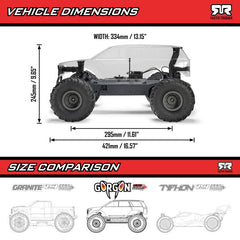 1/10 GORGON 2WD Ready-To-Assemble Kit Brushed Monster Truck (Battery & Charger I