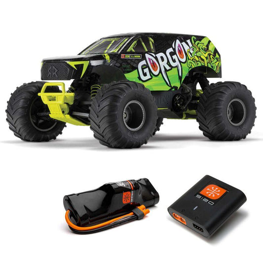 1/10 GORGON 2WD RTR Brushed Monster Truck (Battery & Charger Included), Yellow b