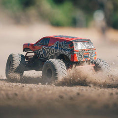 1/10 GORGON 2WD RTR Brushed Monster Truck (Battery & Charger Included), Red by A