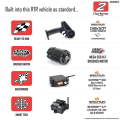1/10 GORGON 2WD RTR Brushed Monster Truck (Battery & Charger Included), Red by A