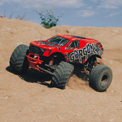 1/10 GORGON 2WD RTR Brushed Monster Truck (Battery & Charger Included), Red by A