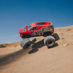 1/10 GORGON 2WD RTR Brushed Monster Truck (Battery & Charger Included), Red by A