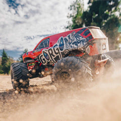 1/10 GORGON 2WD RTR Brushed Monster Truck (Battery & Charger Included), Red by A