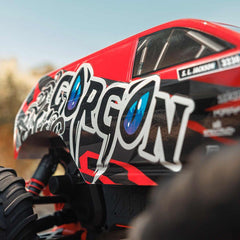 1/10 GORGON 2WD RTR Brushed Monster Truck (Battery & Charger Included), Red by A