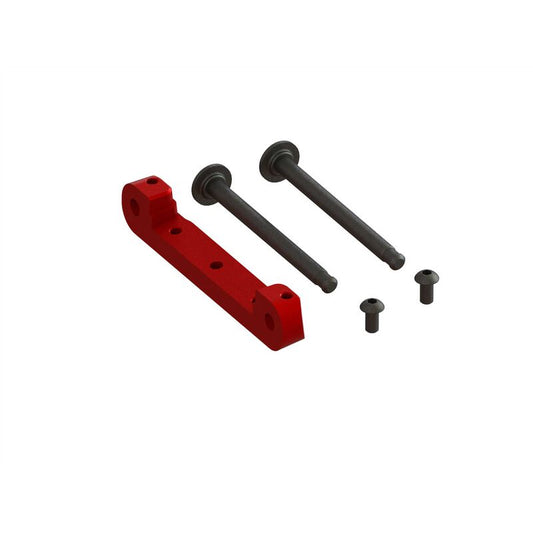 Front Upper Suspension Mount CNC Aluminum Red Suits All 6S by ARRMA