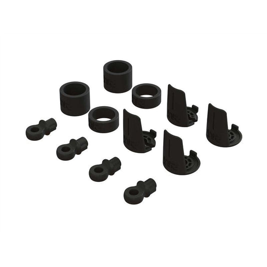 Spring Perch And Rod End Set suits Mega 4x4 & 3S Granite, Senton, Typhon & Big R