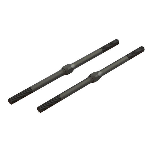 Steel Turnbuckle M4x95mm Black (2) Fits 4S V2 4x4 Kraton and Outcast by Arrma