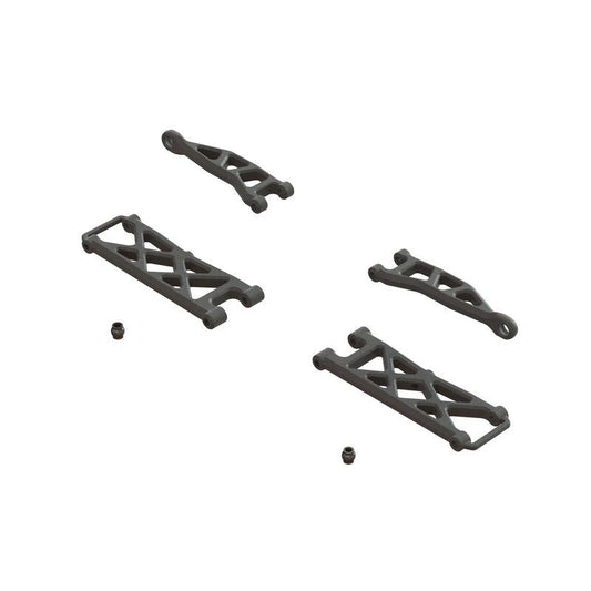 Rear Suspension Arm Set A Upper and Lower - Typhon, Quake, Granite, Gorgon, Free