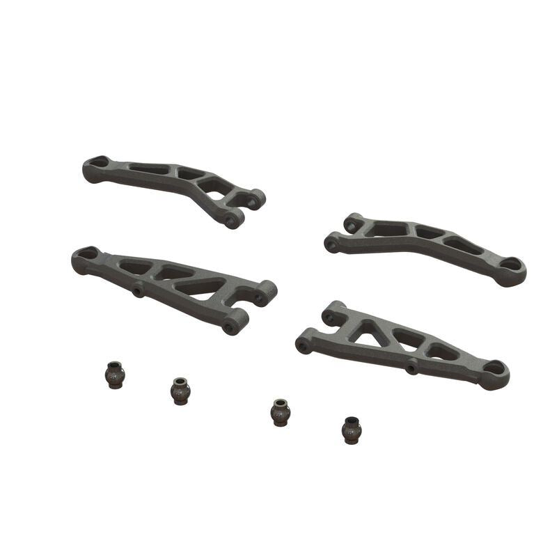 Front Suspension Arm Set A Upper and Lower - Typhon, Gorgon, Quake, Granite, Fre