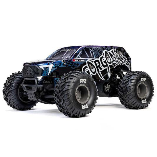 1/10 GORGON 223S 2WD RTR Brushless Monster Truck, Blue/Black by ARRMA